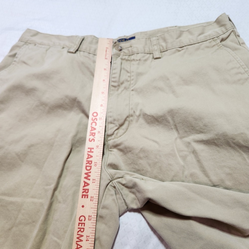 Polo Ralph Lauren Khaki Shorts Mens 34/9 Classic Fit Beige Chino Casual Preppy - Picture 7 of 11